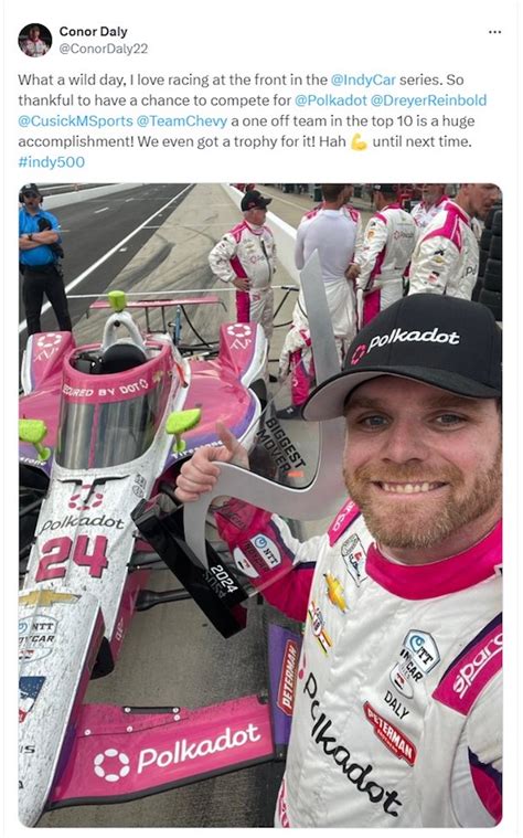 Polkadot’s Indy 500 driver Conor Daly: ‘My dad  .